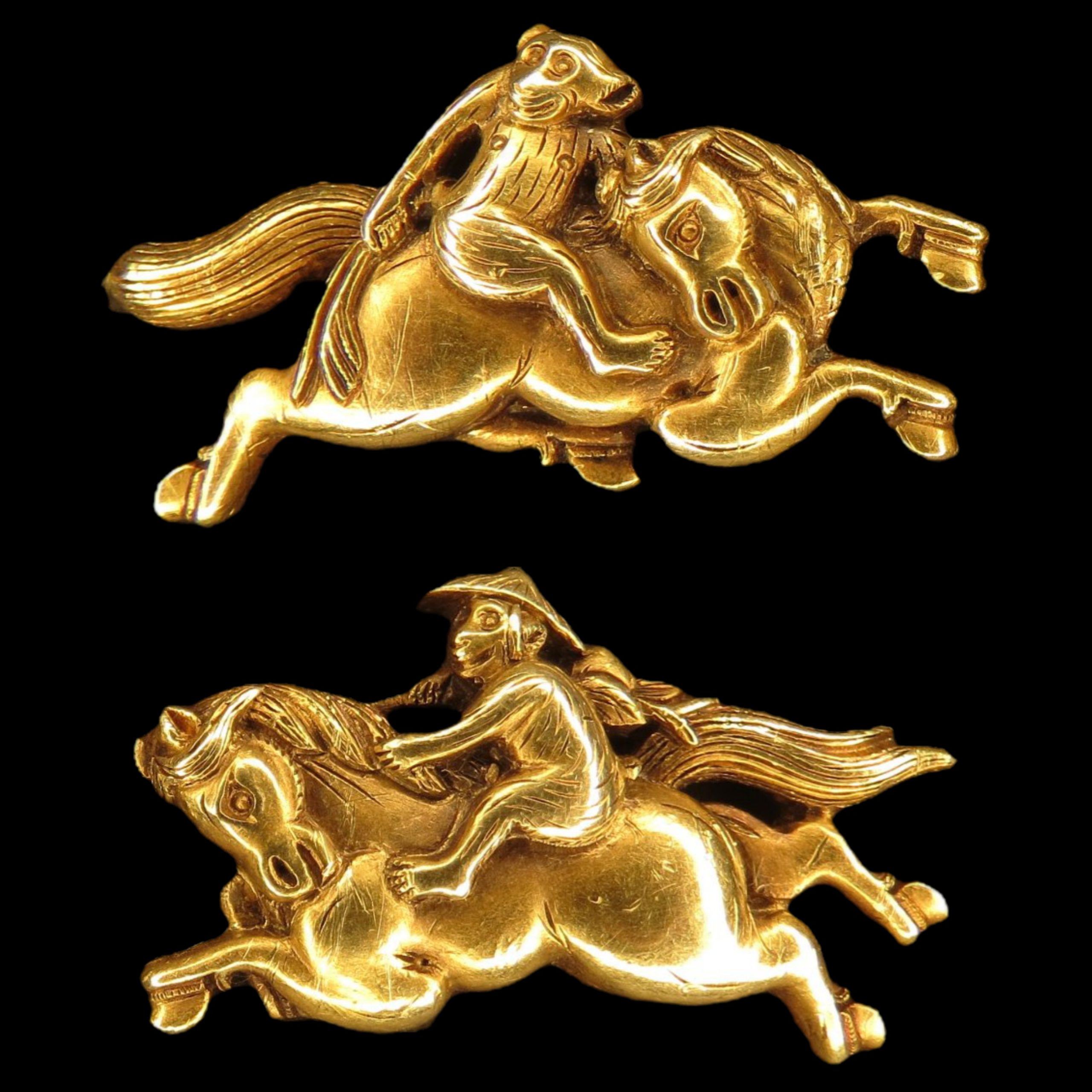 Monkey Horse Menuki